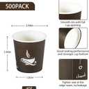 LITOPAK 500 Pack 4 oz Paper Cups, Brown Disposable Hot Coffee Cups for Party, Picnic, Travel, and Events