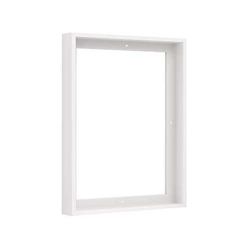 PIXY CANVAS Floater Frame 8x10 for 1-1/2 (1.5) inch Deep Canvas Paintings/Canvas Prints/Wood Canvas Panels/Wall Art/Wall Decor/Home Decor/Artwork (White, 8 x 10 inch, Portrait)