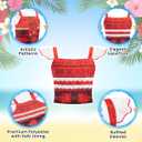 Meland Princess Dress Up for Girls, Dress Up Clothes with Light Up Flower Crown, Halloween Costumes for Girls Toddlers 3-8 (S)