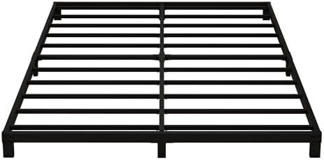 Fly-CTsoar 5 Inch Low California King Bed Frames Heavy Duty Metal Platform, No Box Spring Needed, Easy Assembly Mattress Foundation, No Noise, Black