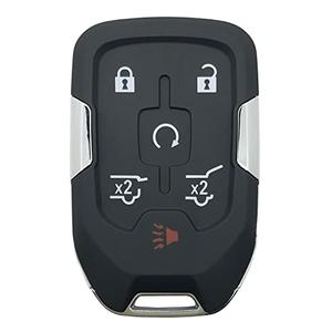 Replacement Key Fob Cover Case fit for Chevy Suburban Tahoe 2015 2016 2017 2018 2019 2020 GMC Yukon Keyless Entry Smart Remote Key Fob Shell (Black)