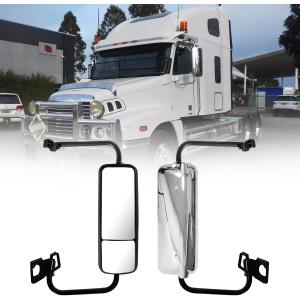 Left Chrome Door Mirror Fits For 2007 freightliner Century 1996-2017 Truck Side Mirror With Power Heated