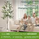 Olive Tree, 6FT Tall Faux Olive Tree with Moss and Planter, Olive Trees Artificial Indoor with Realistic Wood Trunk and Lifelike Fruits, Fake Olive Tree for Home Office Living Room Decor