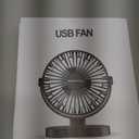 SWEETFULL 6.5 Inch USB Small Desk Fan, 3 Speeds Quiet Portable Desktop Table Fan, 360 Adjustment Personal Mini Fan for Home Office Car Outdoor Travel (Black wood grain)