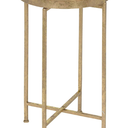 Kate and Laurel Celia Round Foldable Tray Accent Table, 14" x 14" x 25.75", Light Teal and Gold, Modern Minimalist Design and Magnetic Tabletop