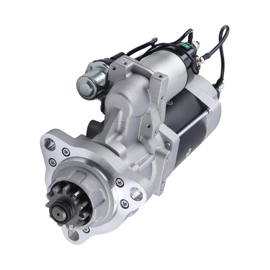 8200308 New 39MT Starter Fit for Ford Mack Kenworth Freightliner Volvo Heavy Duty Trucks 12V 11T Cummins ISX M11 N14 Caterpillar Delco Rotatable 3103304 8201079