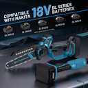 2-in-1 Cordless 8 Inch Pole Saw & Mini Chainsaw for Makita 18V Battery(NOT Included), Electric Chain Saw 15Ft Max Reach, Multi-Angle Power Chainsaw w/Pole for Tree Trimming, Wood Cutting