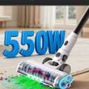 Cordless Vacuum Cleaner, 2 Batteries 110 Mins Runtime Vacuum Cleaners for Home, 550W 45KPA 15-in-1 Stick Vacuum with Charging Dock, Handheld Vacuum Cordless for Pet Hair Carpet Hardwood Floor