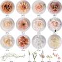 Kisflower Flowers Artificial Combo Cake Flowers Decorations Fake for DIY Wedding Bridal Bouquet Centerpieces Arrangements (Boho Nude)