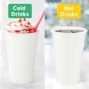 RAZCC 16 oz Paper Cups, 300 Pack 16oz Disposable Paper Coffee Cups, Coffee Cups 16 oz for Cold and Hot Drinks, White Paper Drinking Cups for Parties, Picnic, Cafes, Bistros and Events