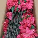 100 Pcs Artificial Faux Bougainvillea Fake Flower Silk Bougainvillea Branches UV Resistant Outdoor Indoor Decoration for Wedding Home Centerpieces Outside Decor (Rose Red)