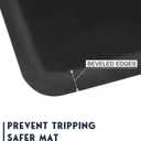 OmySalon 4'x5' - 1/2'' Thick Salon Anti Fatigue Mat for Hairstylist Standing, Barber Floor Matt with Circle Cut Out for Styling Chair, Hair Cutting Hairdressing Equipment, 4'x5'x1/2'' Black
