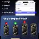 ruwa Screen Protector for iPhone 15 Pro 2-Pack HD Clear Tempered Glass Film with Auto Dust-Elimination Alignment Kit, 9H Hardness Drop Protection, Scratch Resistant, Full Coverage, Bubble-Free (Transparent)