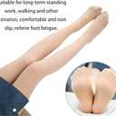 2-Pack Slightly Transparent Tights for girls, High Elasticity Sheen Glossy Anti-Slip for Work Dance Casual (L)