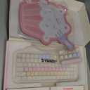 YUNZII C75 Wireless Mechanical Keyboard,75% Layout, Hot-Swappable NKRO,BT5.0/2.4G/USB-C Mode,Dye-Sub PBT MOA Keycaps,RGB Gasket Mount,Cute Cake Design for Mac/Win/Gaming (Beige, Milk V2 Switch)