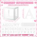 Thyle 12 Pcs Transparent Balloon Boxes Clear Balloon Boxes with 99 Letters for Baby Shower Gender Reveal Grad Birthday Party Bridal Wedding Anniversary Backdrop Decoration (White)