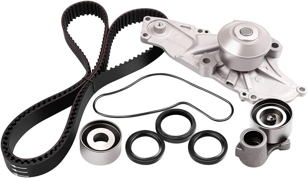 ECCPP Timing Belt Kit with Water Pump Compatible For Acura CL MDX TL1998-2002 For Accord 1999-2004 For Honda Odyssey 2003-2004 For Honda Pilot TBK286 WPH-800 14550-P8A-A01