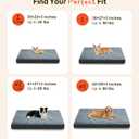 Dog Bed for Crate, Extra Large Cooling Mat for Dogs, Waterproof Dog Bed with Dual Surface Removable Washable Covers, 41 x 27 Inch Pet Bed with Egg Crate Foam