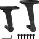 Frassie Height Adjustable Fold Down Chair Armrest Pair, Gaming Boss Chair Arms Set Replacement