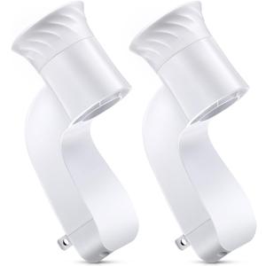 2 Pack Wall Fragrance Plug in Compatible with Bath and Body Works WallFlower Fragrances, ETL Certified, Rotatable, Precise Scent Control Fragrance Diffuser Plug for Home, Office (White)