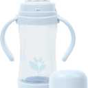 green sprouts Glass & Sprout Ware Sip & Straw 5oz., 6mo+, Plant-Plastic, Platinum-Cured Silicone, Dishwasher Safe, Grows with Baby, Tested for Hormones, 5oz, Light Blueberry