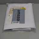 Rectangle 10 Feet Tablecloth 60x144 inch Linen Textured Table Cloth Stain and Wrinkle Resistant Washable Polyester, Decorative Table Cover Waterproof for Dining, Buffet and Camping, White