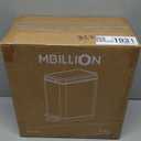 Mbillion Bathroom Trash Can with Lid Slim Stainless Steel Small Bathroom Garbage Can 10 Liter, 2.6 Gallon Soft Close, Step Pedal, Slim Wastebasket for Toilet, Office, Bedroom, Dark Grey