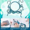 Novabright Octopus Wall Decals Kraken Tentacles Sticker Blue Ocean Decor 20 Inch Peel and Stick Decorative Wall Art Removable Waterproof Vinyl for Bathroom Living Room Bedroom Bathtub Home Decoration