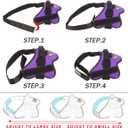 Bolux Dog Harness, No-Pull Reflective Dog Vest, Breathable Adjustable Pet Harness with Handle for Outdoor Walking - No More Pulling, Tugging or Choking (Purple, L)