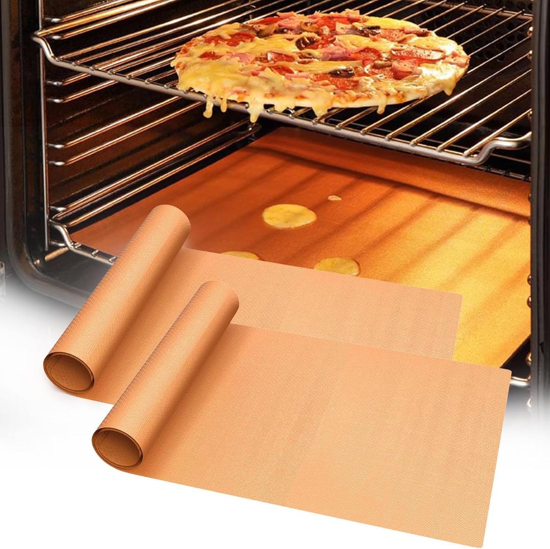UBeesize 1 Pack Thickened Copper Oven Liners for Bottom of Oven BPA & PFOA Free, Reusable 16x24 Inch Heavy Duty Non Stick Teflon Oven Mats, Fit Electric Gas Toaster Convection Microwave Ovens Grills