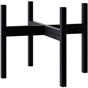FaithLand Mid Century Plant Stand Indoor Outdoor(Plant Pot Not Included), Holds Planters with a Maximum Width of 14 Inch, Metal Planter Stand, Potted Plant Holder, Black - Width Not Adjustable