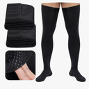 Compression Socks, Men's Thigh High Compression Stockings, 20-30mmHg Compression Stockings with Non-slip silicone, Size -L