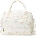 MEXS Insulated Lunch Bag for Women Men Large Reusable Lunch Box Adult Leakproof Portable Cooler Tote Bags for Work Picnic (Peach Blossom)