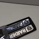 FANMATS NFL - Las Vegas Raiders 2 Piece Heavy Duty Alumnium Truck Emblem Set, Black, 1.75" x 8"