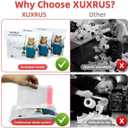 XUXRUS 2.6 Gallon White Trash bags 60 Count Small Drawstring Trash Bag, Tear-Free Heavy Duty Garbage Bags, Leak-Proof & Odor Blocking Small Garbage Liners for Kitchen, Bathroom, Multi-Purpose Use