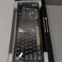 RedThunder K95 Wireless Mechanical Keyboard, TFT Screen & Knob, Tri-Mode BT5.0/ 2.4GHz/ USB-C Hot Swappable Custom, Pre-lubed Linear Pink Switches, Gasket Structure, RGB Gaming Keyboard, Black-Gold