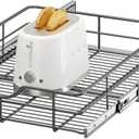 ALINE FURNITURE Pull Out Shelves - 17" W x 22" D Soft Close Pull Out Cabinet Organizer 1 Tier - Slide Out Drawers with Shelf Liner, Heavy Duty Steel Wire Baskets for Kitchen Cabinets, Pantry, Bathroom