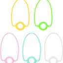 PATIKIL Silicone Water Bottle Lanyard, Reusable Tumbler Strap Water Bottle Handle Holder with Strap for Beverage Carry Traveling Take Out (Pink/Light Blue/Green/White/Yellow)