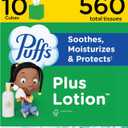 Puffs Facial Tissues Plus Lotion, 10 Cube Boxes, 56 Facial Tissues per Box, Allergies and Colds