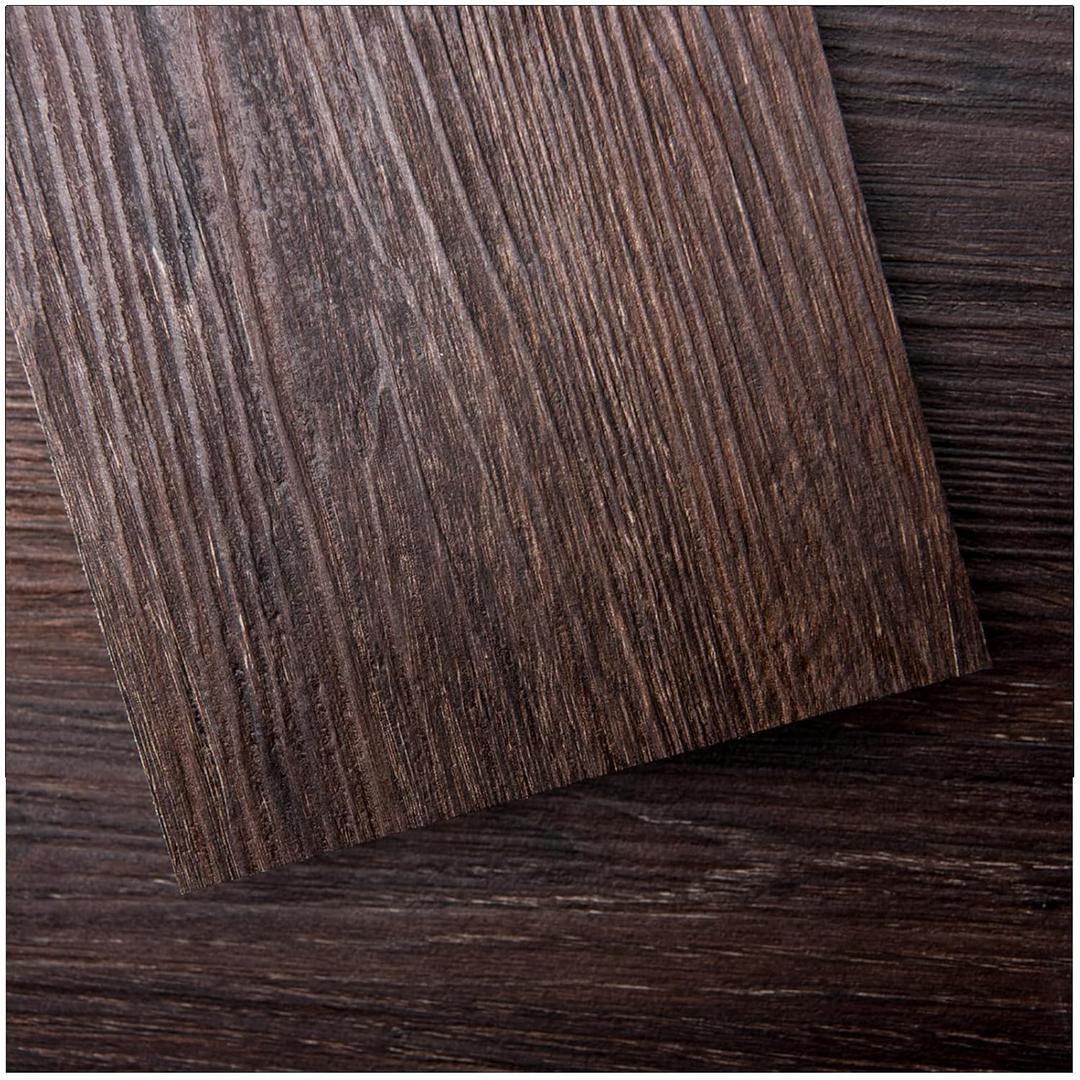 Art3d Peel and Stick Floor Tile Vinyl Wood Plank 11-Pack 54 Sq.Ft, Brown Stone, Rigid Surface Hard Core Easy DIY Self-Adhesive Flooring, 36 x 6 x 0.1 inches