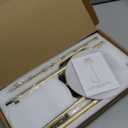 EDISHINE LED Corner Floor Lamp, Modern Slim Dimmable Light, Adjustable Height, 57.5" Minimalist Tall Lamp for Living Room, Bedroom, Office, 3000K Warm White Light (Gold)