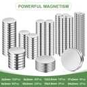 rhinocats Small Strong Magnets, 269Pcs Mini Round Refrigerator Magnets for 3D Printings, Office, Hobbies, Crafts and Science