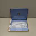 FUWANG Touch Keyboard Case for iPad (A16) 11th Generation 11 inch 2025&10th Gen 10.9 inch 2022, 360 Rotate for iPad 10th Generation Case with Keyboard, Backlit Keyboard Case with Pencil Holder, Blue