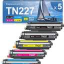 MYTONER TN227 TN-227 Toner Cartridge Compatible Replacement for Brother TN227 TN 227 TN223 TN-227BK/C/M/Y High Yield for HL-L3270CDW HL-L3210CW MFC-L3770CDW MFC-L3750CDW MFC-L3710CW Printer (5 Pack)