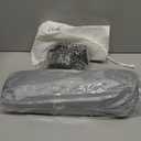 QPAU Inflatable Toddler Travel Bed with Tent, Baby Crib Tent, Portable Kids Air Mattress with Safety Bumpers, Ideal for Home, Grandma's, Camping, Traveling (Grey)