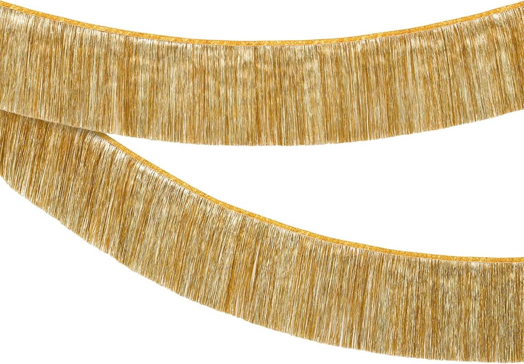 KatchOn, Large Champagne Gold Fringe Garland - 6.5 Feet, Pack of 2 | Foil Fringe Banner for 50th Birthday Decorations | Gold Streamers for Casino, Bachelorette, Retirement, Anniversary Decorations KatchOn, Large Champagne Gold Fringe Garland - 6.5 Feet, Pack of 2 | Foil Fringe Banner for 50th Birthday Decorations | Gold Streamers for Casino, Bachelorette, Retirement, Anniversary Decorations