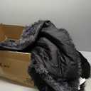 Smoofy Fluffy Queen Comforter Set, Faux Fur Black Comforter Set Queen Size, Luxury Fuzzy Bedding Set, Soft Shaggy Bed Set for All Season, 3 Pieces - 1 Comforter & 2 Pillowcases