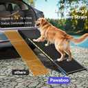 74'' L & 20'' W Longest Dog Ramp for Car - Extra Wide Portable Pet Dog Ramps for Large Dogs, Dogs Cars Ramp for Car SUV/Truck/RV/Bed, Lightweight Ramps with Non-Slip Mesh Up to 250LBS, Black
