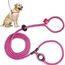 Harness Lead No Pull Dog Harness and Leash Set, Anti Pull Dog Harness, One-Piece Cushioned Rope Safely Prevents Escaping and Pulling (Medium/Large, Pink/Purple)