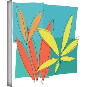 Art Wall Grasses I Gallery Wrapped Canvas Art by Jan Weiss, 18 by 18-Inch